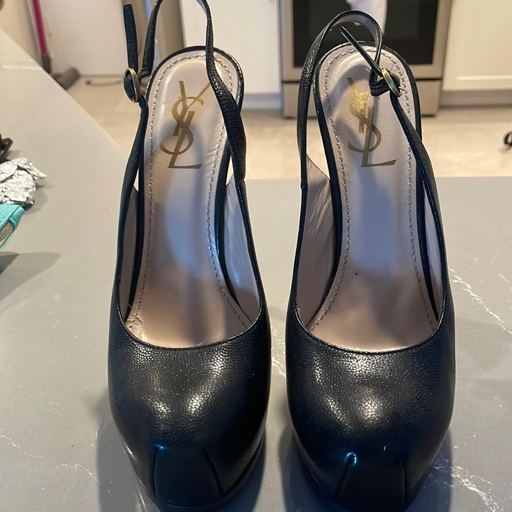 Yves Saint Laurent (YSL) Slingback heels. Worn twice. Great condition!